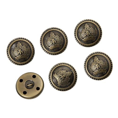Vintage Kupfer-Metallknöpfe für Mäntel und Anzüge, Farbe 5, 28mm-10 Stk Vintage Kupfer-Metallknöpfe für Mäntel und Anzüge, Farbe 5, 28mm-10 Stk von Chlikeyi