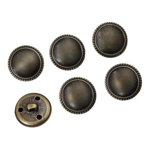 Vintage Kupfer-Metallknöpfe für Mäntel und Anzüge, Farbe 8, 23mm-10 Stk von Chlikeyi