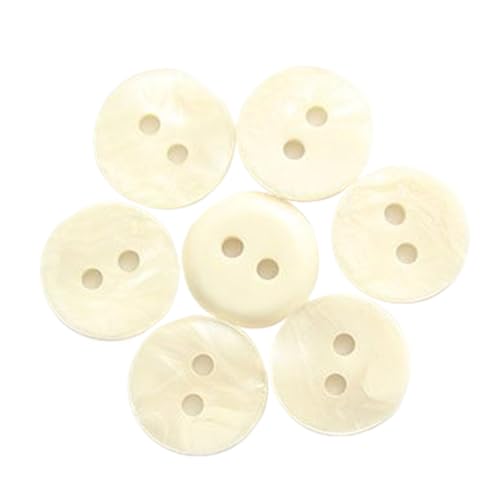Zwei-Ösen-Perlmuttknopf aus Kunstharz, einfarbig, farbiger Hemdknopf, Pulloverknopf, 11,5mm, Beige, 11,5mm-10 Stk Zwei-Ösen-Perlmuttknopf aus Kunstharz, einfarbig, farbiger Hemdknopf, Pulloverknopf, 11,5mm, Beige, 11,5mm-10 Stk von Chlikeyi