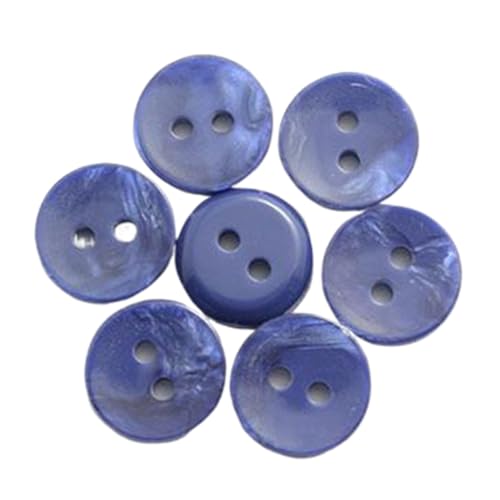 Zwei-Ösen-Perlmuttknopf aus Kunstharz, einfarbig, farbiger Hemdknopf, Pulloverknopf, 11,5mm, Blau, 11,5mm-10 Stk Zwei-Ösen-Perlmuttknopf aus Kunstharz, einfarbig, farbiger Hemdknopf, Pulloverknopf, 11,5mm, Blau, 11,5mm-10 Stk von Chlikeyi