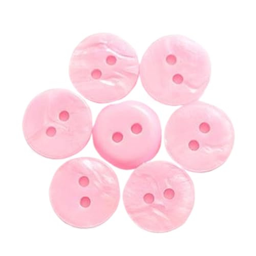 Zwei-Ösen-Perlmuttknopf aus Kunstharz, einfarbig, farbiger Hemdknopf, Pulloverknopf, 11,5mm, Rosa, 11,5mm-10 Stk Zwei-Ösen-Perlmuttknopf aus Kunstharz, einfarbig, farbiger Hemdknopf, Pulloverknopf, 11,5mm, Rosa, 11,5mm-10 Stk von Chlikeyi