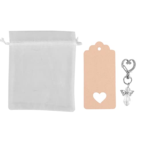 Chnegral 30-teiliges Engel-Schlüsselanhänger-Souvenir, Hochzeitsgeschenke, Babyparty-Geschenk-Set mit Etikett, Kordelzug, Süßigkeitenbeutel von Chnegral