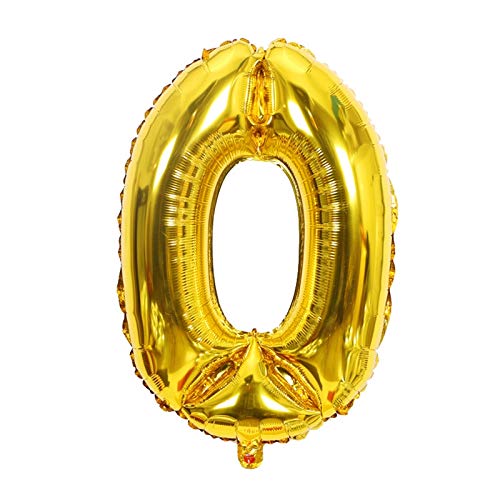 Chnegral Folienballons "Happy Birthday Needs", Party- oder Hochzeitsdekoration, goldene Zahlenballons - 0 von Chnegral