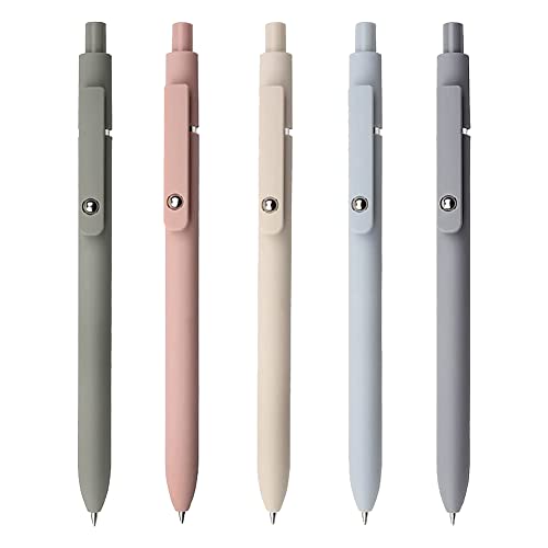 Chnegral Schnell Trocknender Tintenstift, Stift für FlüSsiges Schreiben, Einziehbarer 0,5-Mm-Stift mit Schwarzer Tinte, Kugelschreiber für Notizen (5) von Chnegral