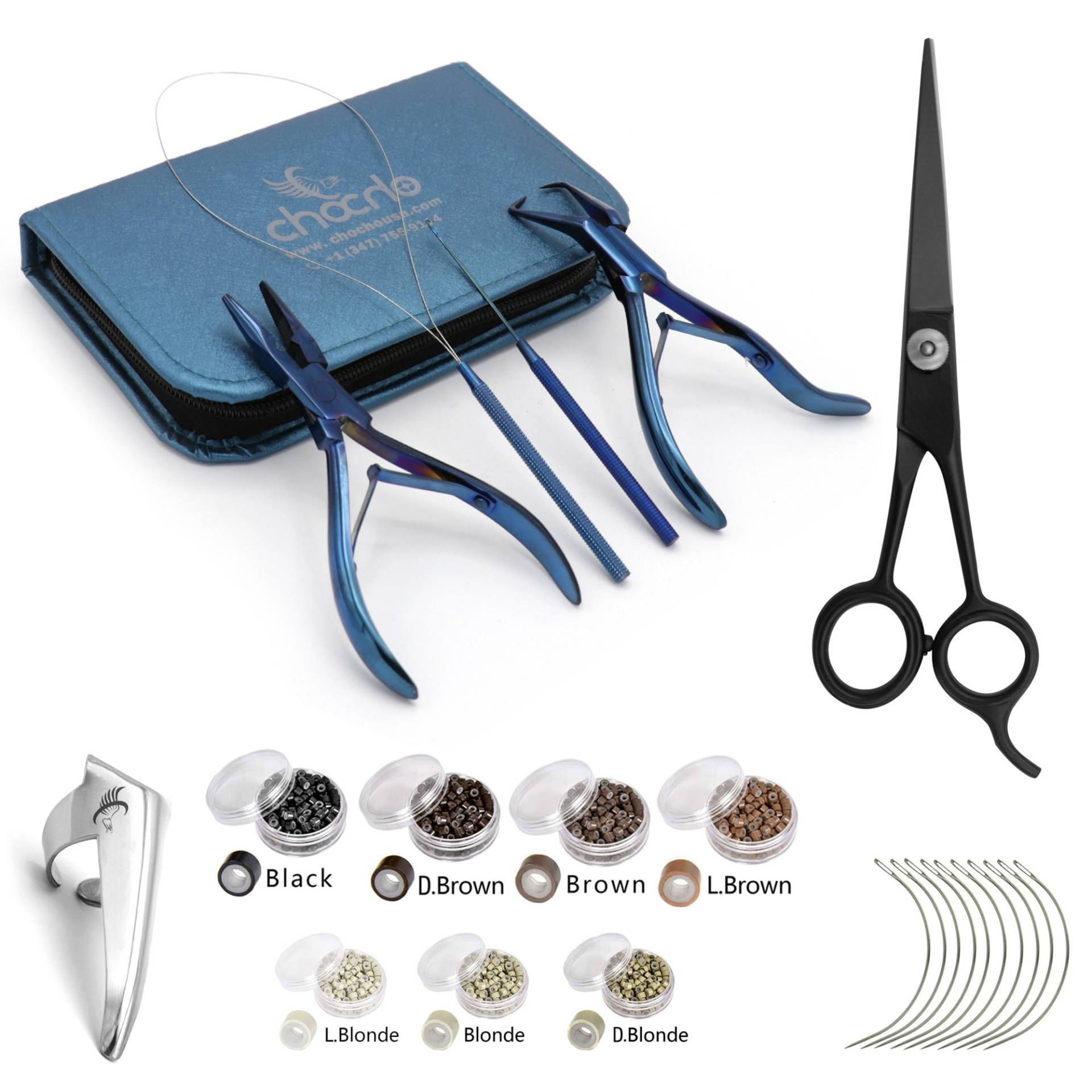 Chocho Professional Haarverlängerung & Perlen Werkzeug Kit Plier Set Für 4 Stück Micro von ChochoTrack