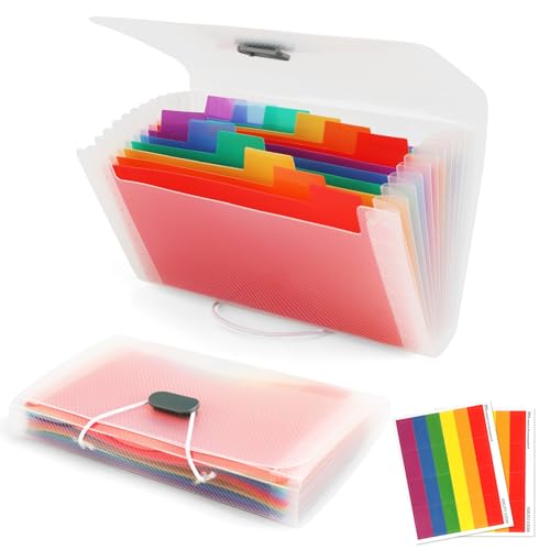 Kleiner Quittungsgutschein-Organizer, Akkordeon-Aktenordner, 13 Fächer, Fächermappe, Mini-Karten-Halter, Geldscheinfach, Kleingeld, mit Reitern, 17,8 x 11,4 cm, A6 Kleiner Quittungsgutschein-Organizer, Akkordeon-Aktenordner, 13 Fächer, Fächermappe, Mini-Karten-Halter, Geldscheinfach, Kleingeld, mit Reitern, 17,8 x 11,4 cm, A6 von Choisyin
