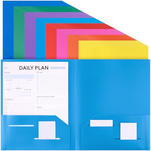 Cholemy Kunststoff-Ordner mit 2 Fächern, 29 x 24 cm, robuste farbige Taschenmappen, passend für Briefpapier, Großpackung für Schule, Büro, Zuhause, Geschäft, klassische Farbe, 72 Stück Cholemy Kunststoff-Ordner mit 2 Fächern, 29 x 24 cm, robuste farbige Taschenmappen, passend für Briefpapier, Großpackung für Schule, Büro, Zuhause, Geschäft, klassische Farbe, 72 Stück von Cholemy