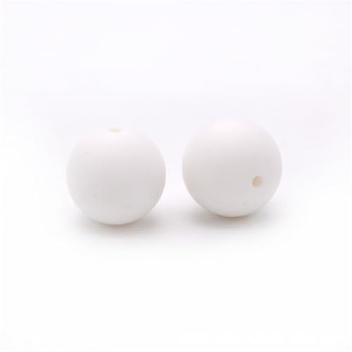 12mm 15mm 100 Stück Silikonperlen Silikon Perlen Sets Bedruckte Für Schlüsselanhänger Silicone Beads Stifte in Großpackung Armbänder Bulk Bunt Sport Silikonperlenring Zur Set (12mm,10) von ChongKuan