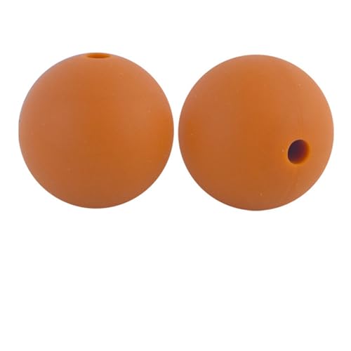 12mm 15mm 100 Stück Silikonperlen Silikon Perlen Sets Bedruckte Für Schlüsselanhänger Silicone Beads Stifte in Großpackung Armbänder Bulk Bunt Sport Silikonperlenring Zur Set (12mm,19) von ChongKuan