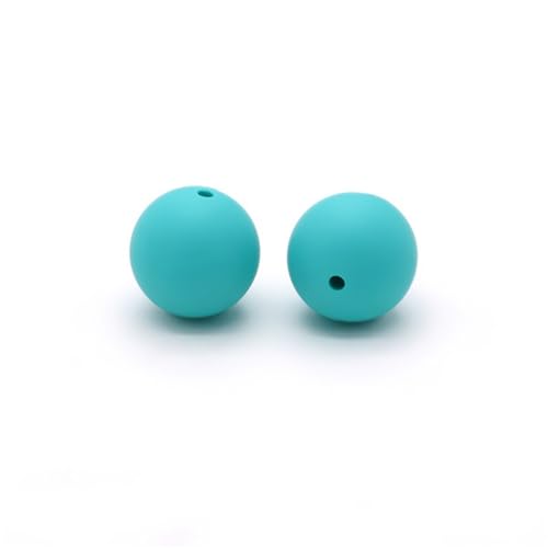12mm 15mm 100 Stück Silikonperlen Silikon Perlen Sets Bedruckte Für Schlüsselanhänger Silicone Beads Stifte in Großpackung Armbänder Bulk Bunt Sport Silikonperlenring Zur Set (12mm,2) von ChongKuan