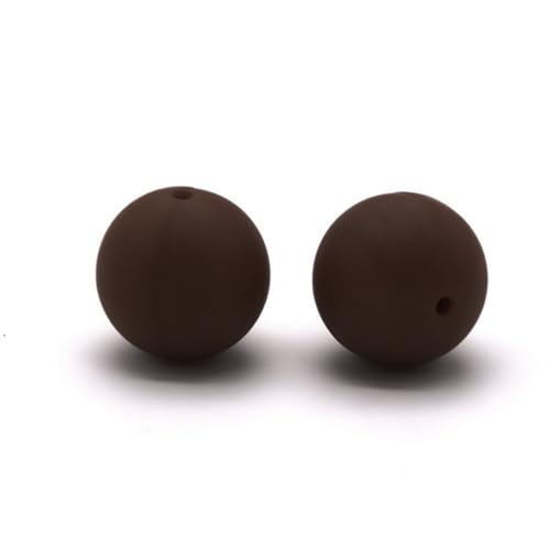 12mm 15mm 100 Stück Silikonperlen Silikon Perlen Sets Bedruckte Für Schlüsselanhänger Silicone Beads Stifte in Großpackung Armbänder Bulk Bunt Sport Silikonperlenring Zur Set (12mm,2) von ChongKuan