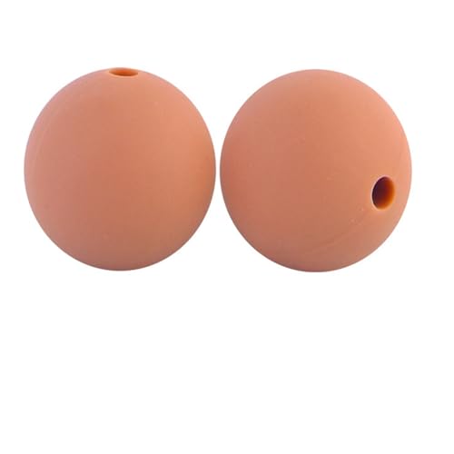 12mm 15mm 100 Stück Silikonperlen Silikon Perlen Sets Bedruckte Für Schlüsselanhänger Silicone Beads Stifte in Großpackung Armbänder Bulk Bunt Sport Silikonperlenring Zur Set (12mm,21) von ChongKuan