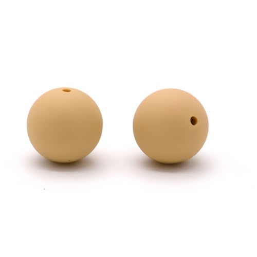 12mm 15mm 100 Stück Silikonperlen Silikon Perlen Sets Bedruckte Für Schlüsselanhänger Silicone Beads Stifte in Großpackung Armbänder Bulk Bunt Sport Silikonperlenring Zur Set (12mm,22) von ChongKuan