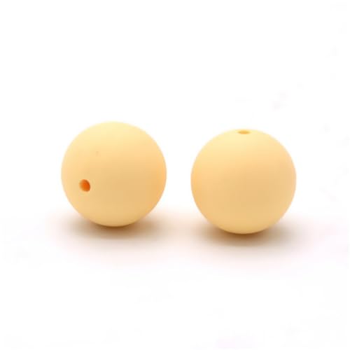 12mm 15mm 100 Stück Silikonperlen Silikon Perlen Sets Bedruckte Für Schlüsselanhänger Silicone Beads Stifte in Großpackung Armbänder Bulk Bunt Sport Silikonperlenring Zur Set (12mm,40) von ChongKuan