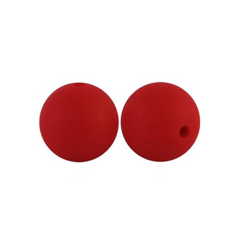12mm 15mm 100 Stück Silikonperlen Silikon Perlen Sets Bedruckte Für Schlüsselanhänger Silicone Beads Stifte in Großpackung Armbänder Bulk Bunt Sport Silikonperlenring Zur Set (12mm,7) von ChongKuan