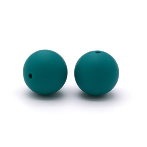 12mm 15mm 100 Stück Silikonperlen Silikon Perlen Sets Bedruckte Für Schlüsselanhänger Silicone Beads Stifte in Großpackung Armbänder Bulk Bunt Sport Silikonperlenring Zur Set (12mm,8) von ChongKuan