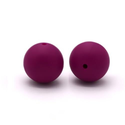 12mm 15mm 100 Stück Silikonperlen Silikon Perlen Sets Bedruckte Für Schlüsselanhänger Silicone Beads Stifte in Großpackung Armbänder Bulk Bunt Sport Silikonperlenring Zur Set (15mm,18) von ChongKuan