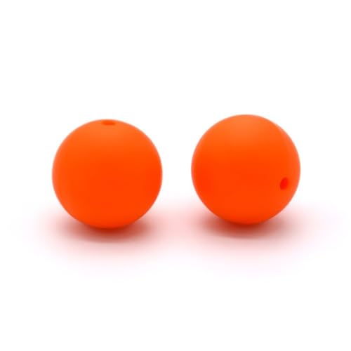 12mm 15mm 100 Stück Silikonperlen Silikon Perlen Sets Bedruckte Für Schlüsselanhänger Silicone Beads Stifte in Großpackung Armbänder Bulk Bunt Sport Silikonperlenring Zur Set (15mm,26) von ChongKuan