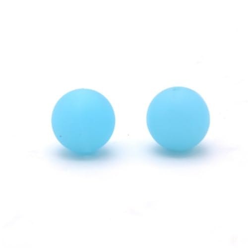 12mm 15mm 100 Stück Silikonperlen Silikon Perlen Sets Bedruckte Für Schlüsselanhänger Silicone Beads Stifte in Großpackung Armbänder Bulk Bunt Sport Silikonperlenring Zur Set (15mm,42) von ChongKuan
