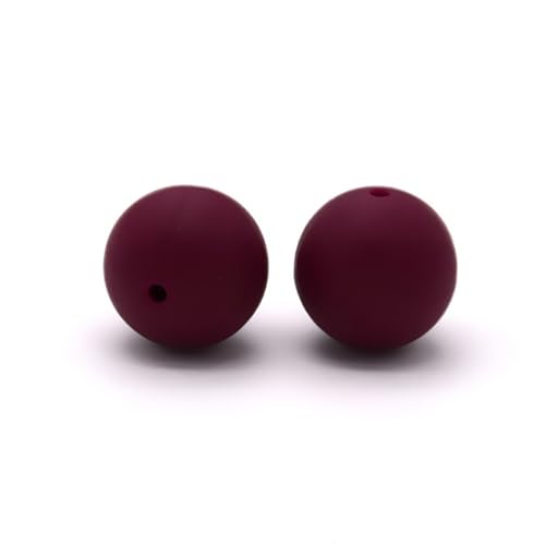 12mm 15mm 100 Stück Silikonperlen Silikon Perlen Sets Bedruckte Für Schlüsselanhänger Silicone Beads Stifte in Großpackung Armbänder Bulk Bunt Sport Silikonperlenring Zur Set (15mm,6) von ChongKuan