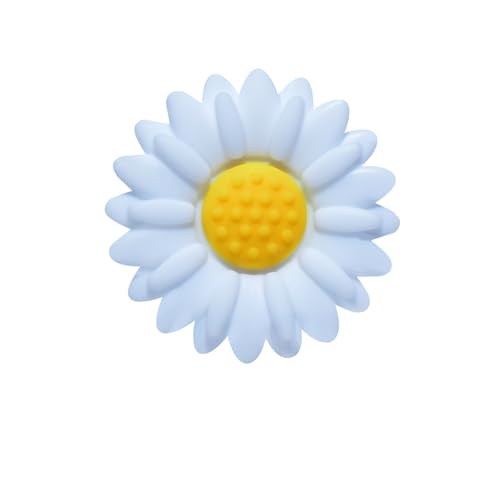 20mm 30mm 50 Stück Daisy Gummi Lose Silikonperlen Boho Großpack Diy Gänseblümchen Silikon Perlen Set Blumenförmige Frühling Blumen Stück Sommer Focal Gummiperlen Zum Basteln Cute (20mm,2) von ChongKuan
