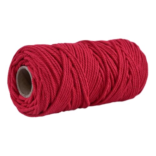 Baumwollschnur 5mm 100m Makramee Garn Baumwollkordel Baumwollgarn Kordel Baumwolle Rope Strapazierfähige Für Yarn Baumwollseil Cord Kernseil Aus Runde Schnur Makrameegarn Cotton Zum Häkeln (1) von ChongKuan