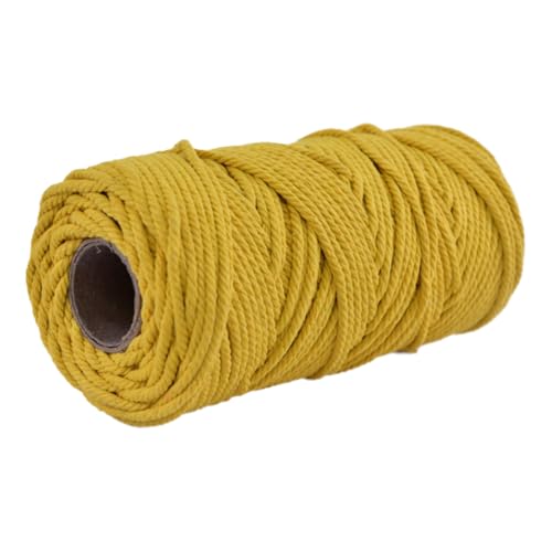 Baumwollschnur 5mm 100m Makramee Garn Baumwollkordel Baumwollgarn Kordel Baumwolle Rope Strapazierfähige Für Yarn Baumwollseil Cord Kernseil Aus Runde Schnur Makrameegarn Cotton Zum Häkeln (14) von ChongKuan