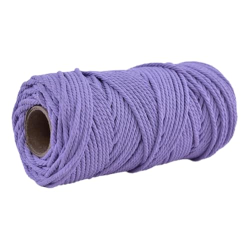 Baumwollschnur 5mm 100m Makramee Garn Baumwollkordel Baumwollgarn Kordel Baumwolle Rope Strapazierfähige Für Yarn Baumwollseil Cord Kernseil Aus Runde Schnur Makrameegarn Cotton Zum Häkeln (16) von ChongKuan