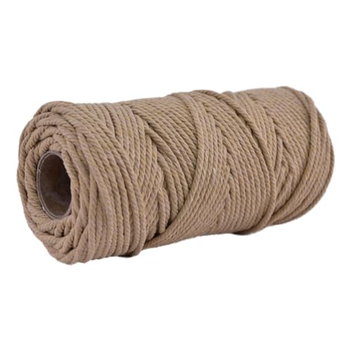 Baumwollschnur 5mm 100m Makramee Garn Baumwollkordel Baumwollgarn Kordel Baumwolle Rope Strapazierfähige Für Yarn Baumwollseil Cord Kernseil Aus Runde Schnur Makrameegarn Cotton Zum Häkeln (17) von ChongKuan