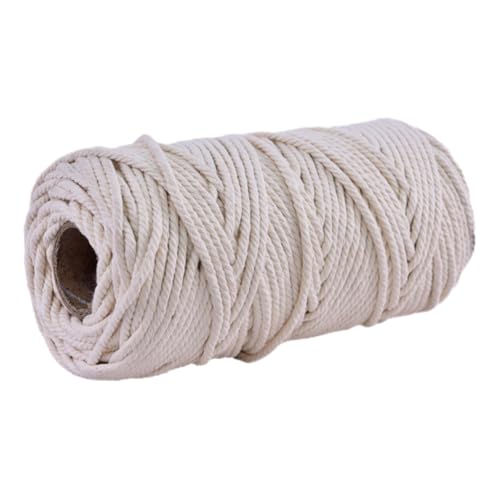 Baumwollschnur 5mm 100m Makramee Garn Baumwollkordel Baumwollgarn Kordel Baumwolle Rope Strapazierfähige Für Yarn Baumwollseil Cord Kernseil Aus Runde Schnur Makrameegarn Cotton Zum Häkeln (19) von ChongKuan
