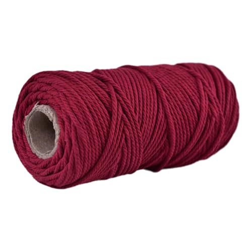 Baumwollschnur 5mm 100m Makramee Garn Baumwollkordel Baumwollgarn Kordel Baumwolle Rope Strapazierfähige Für Yarn Baumwollseil Cord Kernseil Aus Runde Schnur Makrameegarn Cotton Zum Häkeln (2) von ChongKuan