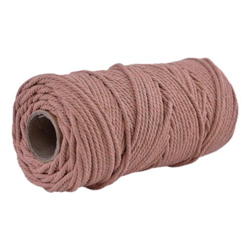 Baumwollschnur 5mm 100m Makramee Garn Baumwollkordel Baumwollgarn Kordel Baumwolle Rope Strapazierfähige Für Yarn Baumwollseil Cord Kernseil Aus Runde Schnur Makrameegarn Cotton Zum Häkeln (20) von ChongKuan