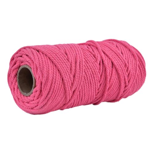 Baumwollschnur 5mm 100m Makramee Garn Baumwollkordel Baumwollgarn Kordel Baumwolle Rope Strapazierfähige Für Yarn Baumwollseil Cord Kernseil Aus Runde Schnur Makrameegarn Cotton Zum Häkeln (22) von ChongKuan
