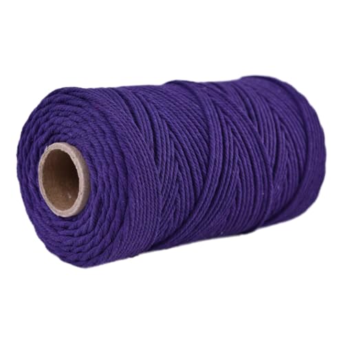 Baumwollschnur 5mm 100m Makramee Garn Baumwollkordel Baumwollgarn Kordel Baumwolle Rope Strapazierfähige Für Yarn Baumwollseil Cord Kernseil Aus Runde Schnur Makrameegarn Cotton Zum Häkeln (23) von ChongKuan