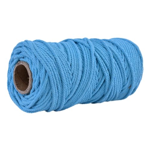 Baumwollschnur 5mm 100m Makramee Garn Baumwollkordel Baumwollgarn Kordel Baumwolle Rope Strapazierfähige Für Yarn Baumwollseil Cord Kernseil Aus Runde Schnur Makrameegarn Cotton Zum Häkeln (6) von ChongKuan