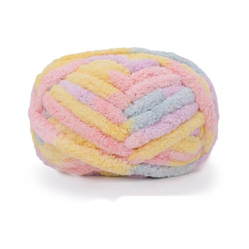 Chunky Yarn 25,6m 226g 2cm Dicke Wolle Zum Häkeln Handstricken Garn Flauschige Häkelwolle Für Schal Decke Schlauchgarn Plüschwolle Handstrickwolle Taschen Fluffy Wool Blanket Armstrickwolle (14) von ChongKuan