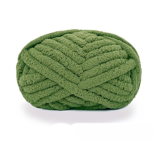 Chunky Yarn 25,6m 226g 2cm Dicke Wolle Zum Häkeln Handstricken Garn Flauschige Häkelwolle Für Schal Decke Schlauchgarn Plüschwolle Handstrickwolle Taschen Fluffy Wool Blanket Armstrickwolle (2) von ChongKuan