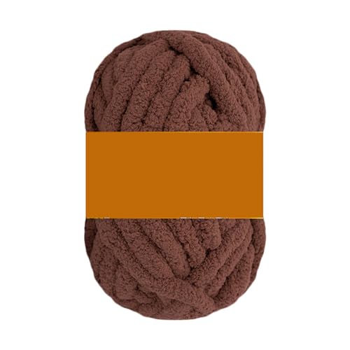 Chunky Yarn 25,6m 226g 2cm Dicke Wolle Zum Häkeln Handstricken Garn Flauschige Häkelwolle Für Schal Decke Schlauchgarn Plüschwolle Handstrickwolle Taschen Fluffy Wool Blanket Armstrickwolle (37) von ChongKuan