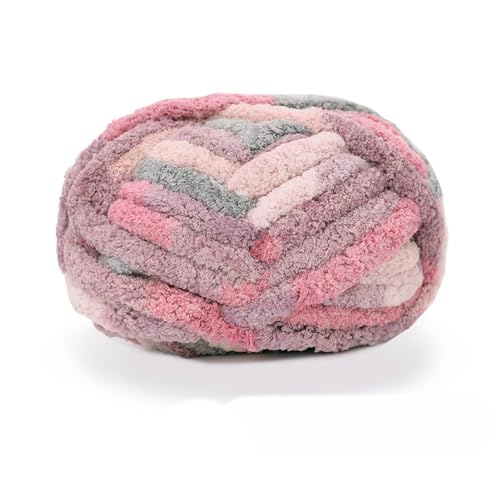 Dicke Wolle 25,6m 226g 2cm Chunky Yarn Zum Häkeln Handstricken Garn Flauschige Häkelwolle Für Schal Decke Schlauchgarn Plüschwolle Handstrickwolle Taschen Fluffy Wool Blanket Armstrickwolle (13) von ChongKuan