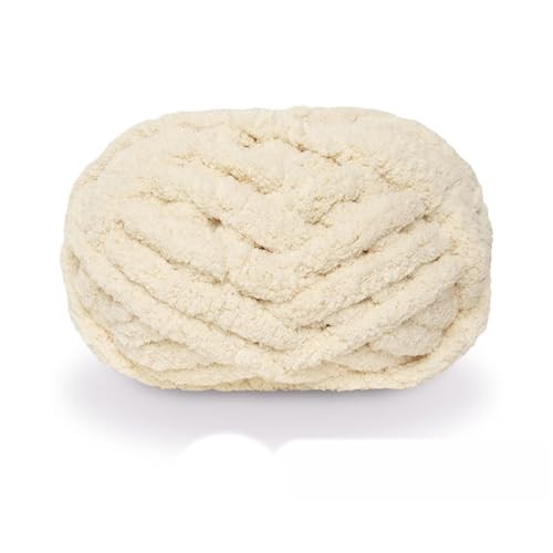 Dicke Wolle 25,6m 226g 2cm Chunky Yarn Zum Häkeln Handstricken Garn Flauschige Häkelwolle Für Schal Decke Schlauchgarn Plüschwolle Handstrickwolle Taschen Fluffy Wool Blanket Armstrickwolle (23) von ChongKuan