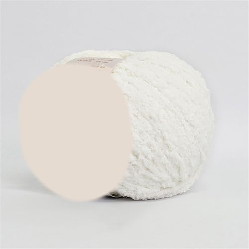 Dicke Wolle 75m 50g 6mm Chunky Yarn Zum Häkeln Handstricken Garn Flauschige Häkelwolle Für Schal Decke Schlauchgarn Plüschwolle Handstrickwolle Taschen Fluffy Wool Blanket Armstrickwolle (1) von ChongKuan