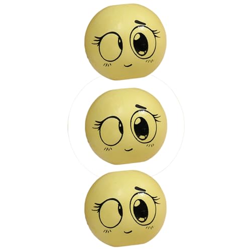 Holzköpfe Für Glückswürmchen & Sorgenwürmchen - 100 Stück Pro Packung, 20 Mm, Mit Liebevoll Gestalteten Gesichtern Für Kreative DIY-Projekte (7) von ChongKuan