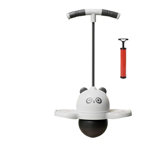 Panda Sprungball Mit Farbenfrohen Leichten 6 Verschiedene Designs Inklusive Praktischer Aufblaspumpe Ideal Für Indoor Und Outdoor Aktivitäten (A) von ChongKuan