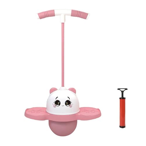 Panda Sprungball Mit Farbenfrohen Leichten 6 Verschiedene Designs Inklusive Praktischer Aufblaspumpe Ideal Für Indoor Und Outdoor Aktivitäten (B) von ChongKuan