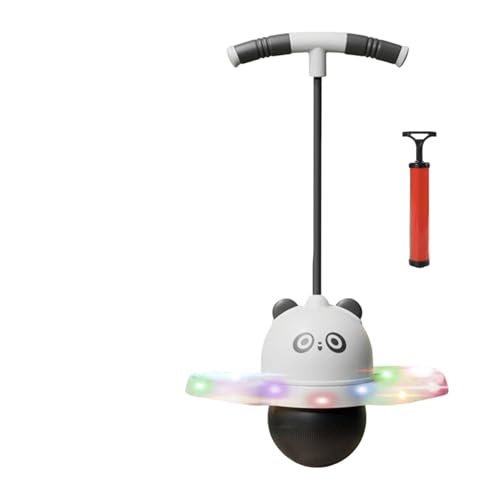 Panda Sprungball Mit Farbenfrohen Leichten 6 Verschiedene Designs Inklusive Praktischer Aufblaspumpe Ideal Für Indoor Und Outdoor Aktivitäten (D-mit Licht) von ChongKuan