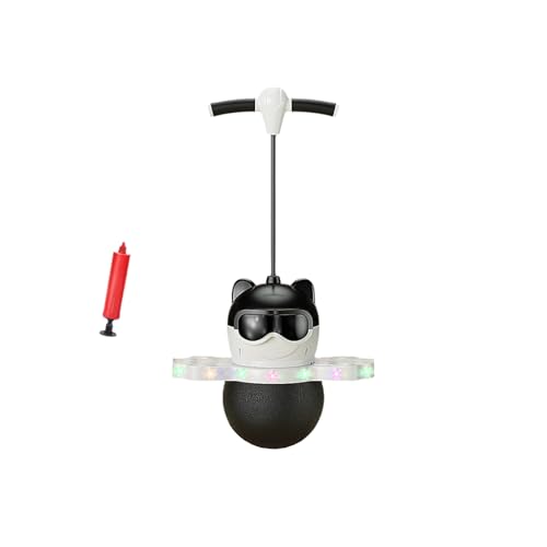 Panda Sprungball Mit Farbenfrohen Leichten 6 Verschiedene Designs Inklusive Praktischer Aufblaspumpe Ideal Für Indoor Und Outdoor Aktivitäten (E-mit Licht) von ChongKuan