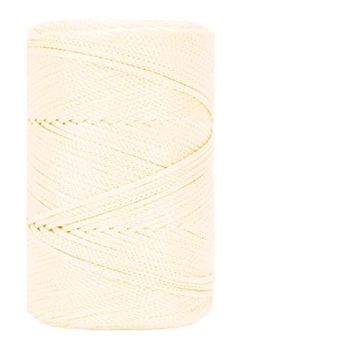 Rope Garn 3mm X 225m Zum Häkeln Makramee Taschen Baumwollschnur Polyester Bäckergarn Baumwollkordel Macrame Cord Baumwollgarn Baumwollfaden Geflochten Textilgarn Körbe Easy Yarn (25,1 Stück) von ChongKuan