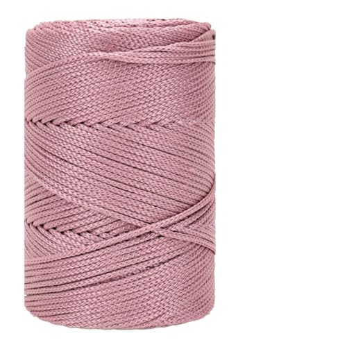 Rope Garn 3mm X 225m Zum Häkeln Makramee Taschen Baumwollschnur Polyester Bäckergarn Baumwollkordel Macrame Cord Baumwollgarn Baumwollfaden Geflochten Textilgarn Körbe Easy Yarn (27,2 Stück) von ChongKuan