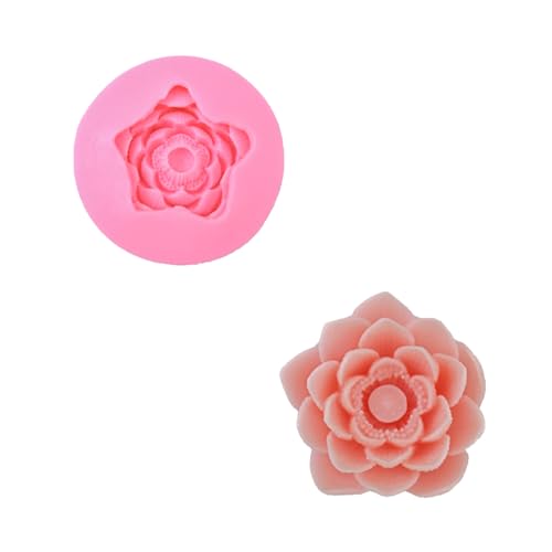 Silikonform Blume Silikonformen Blumen Gießformen Gießform 3d Silikon Blumem Groß Kerze Formen Blüten Blüte Blumensilikonform Set Silikongießform Kerzen Kerzenform Blumenformen (Lotus) von ChongKuan