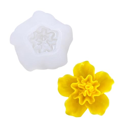 Silikonform Blume Silikonformen Blumen Gießformen Gießform 3d Silikon Blumem Groß Kerze Formen Blüten Blüte Blumensilikonform Set Silikongießform Kerzen Kerzenform Blumenformen (Pfingstrose B) von ChongKuan